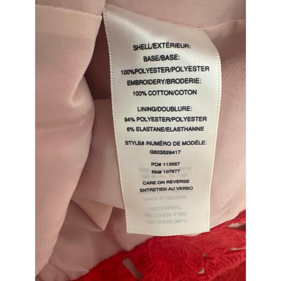 NWT Alice + Olivia Red Francis high-low coral red gown Sz6 wedding guest dress - Picture 9 of 9